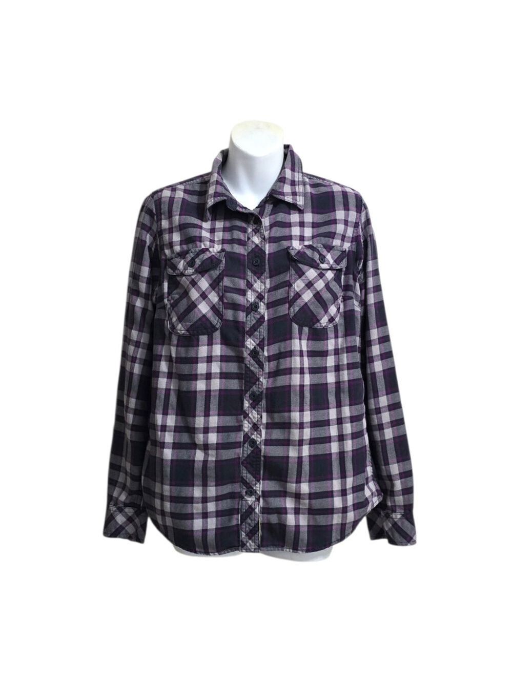 Duluth Trading Crosscut Wicking Flannel Shirt Sz M